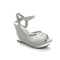 Damen offene Zehenkristall -Strass -Plattform Sandalen